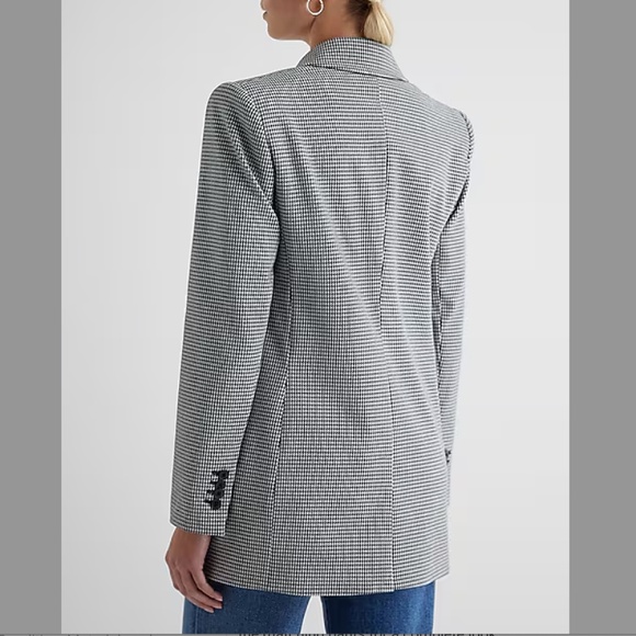 Express Houndstooth Double Breasted Blazer - Picture 3 of 4